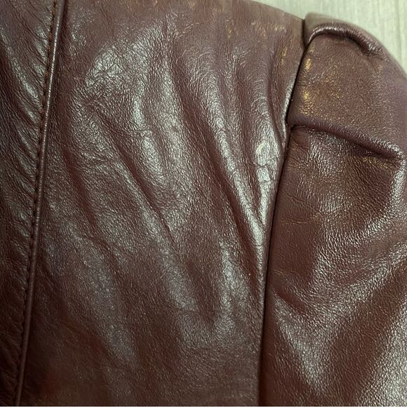 Foxmoor Retro 80s 70s Leather Jacket Blazer Coat Size 9 - Picture 9 of 15